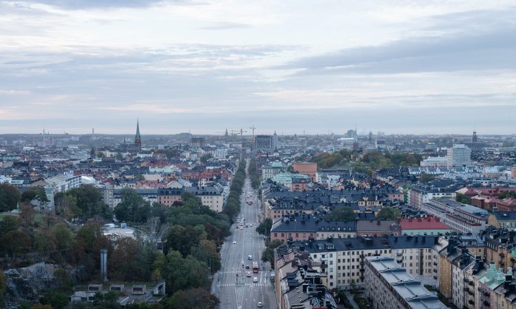 Panoramabild över Stockholms stadsbild